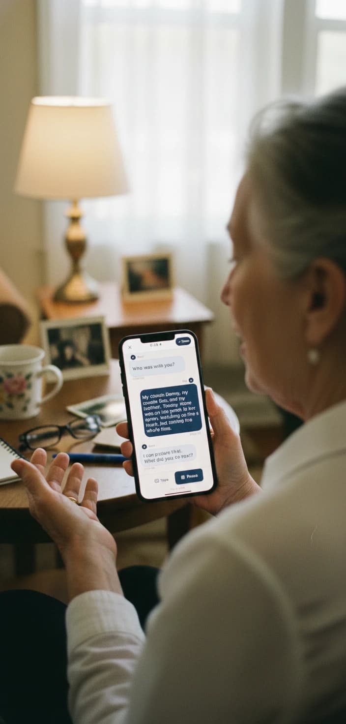 Pearl AI guiding a story conversation